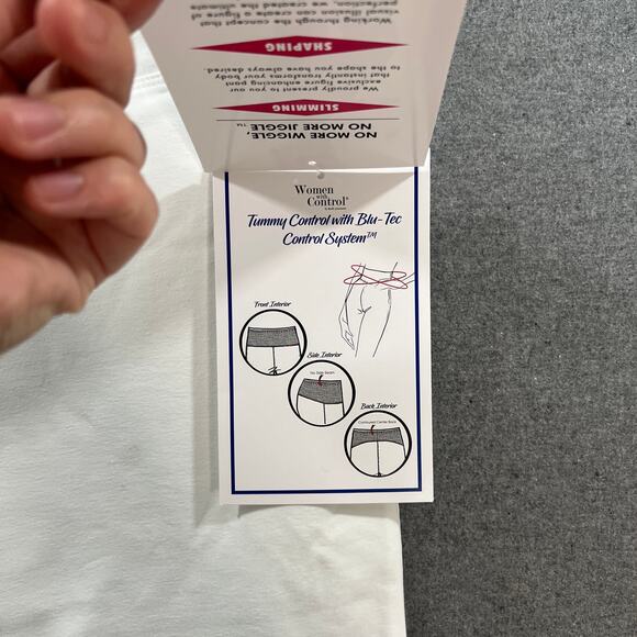 Women with Control Tall Tummy Control Full Leg Crop Pants White, Tall XX-Small - Picture 8 of 10